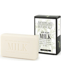 Bar of Archipelago Botanicals Milk soy soap with packaging on a white background