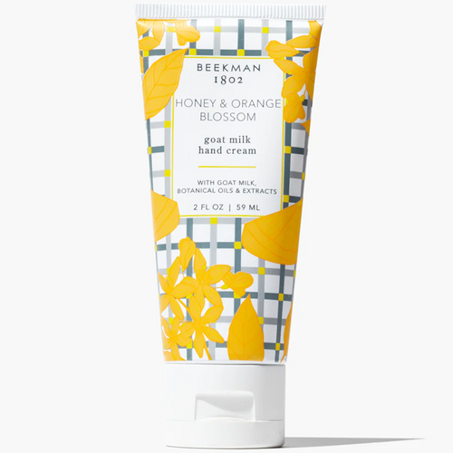 Beekman 1802 Honey & Orange Blossom goat milk hand cream on a white background