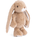Plush toy rabbit with long ears on a white background