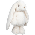 White plush bunny toy on a white background
