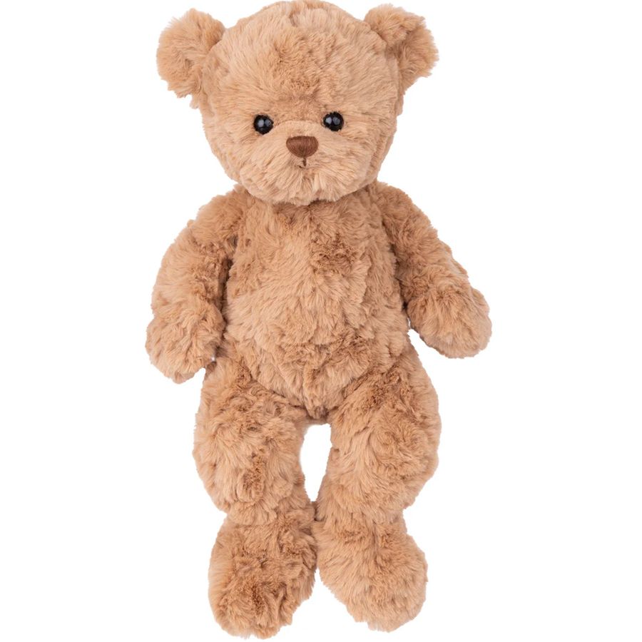 Brown teddy bear on a white background