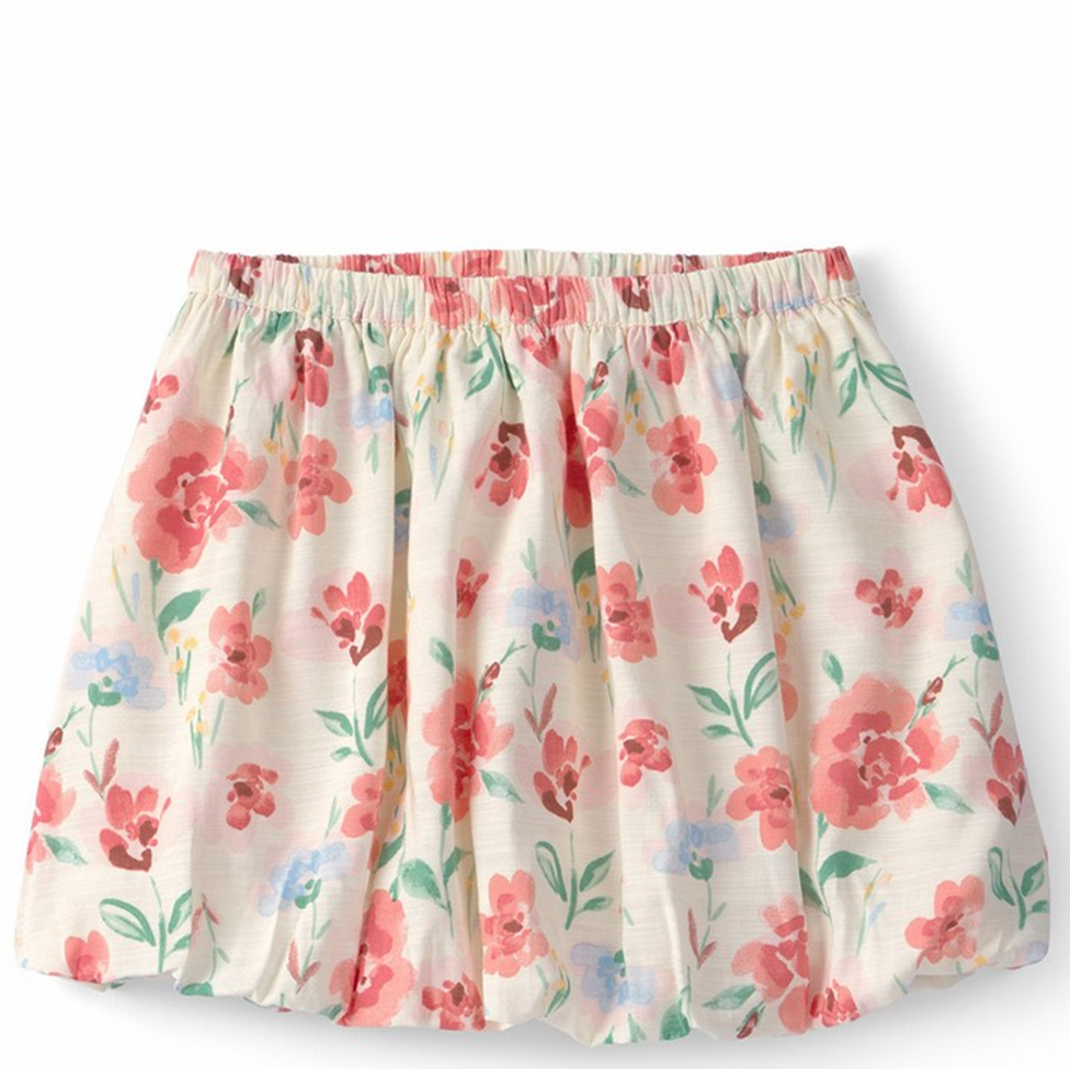 Floral patterned skirt on a white background