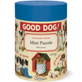 Jigsaw puzzle box with 'Good Dog!' branding and vintage dog illustrations on a white background