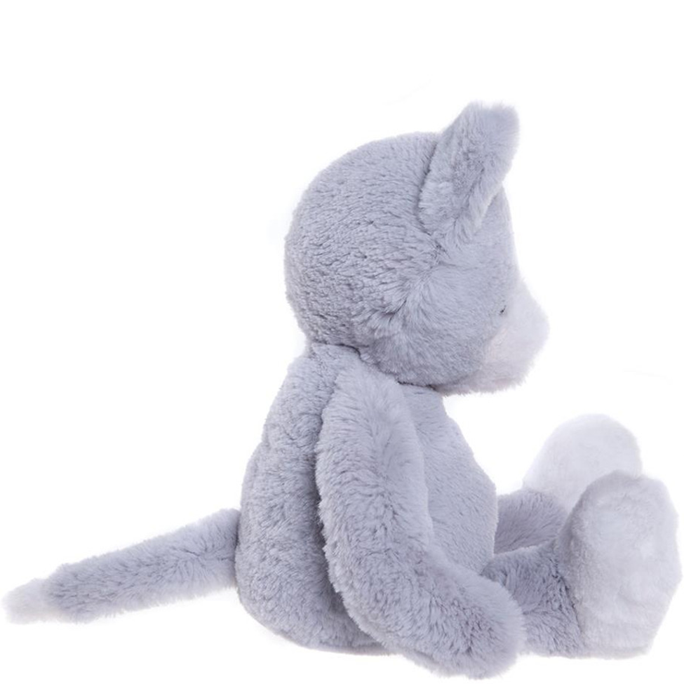 Plush toy cat on a white background