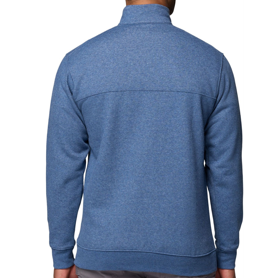 Blue fleece jacket on a white background
