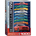 Puzzle box featuring Ford Mustang models with Eurographics branding