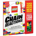 LEGO Chain Reactions kit packaging with LEGO logo and building blocks on a white background