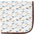 Baby blanket with dog pattern on a white background