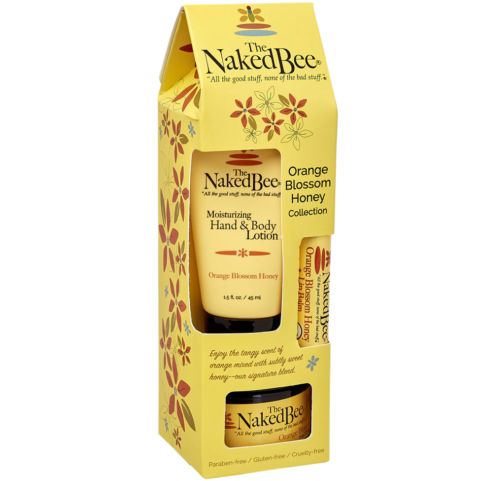 Naked Bee Orange Blossom Honey product packaging on a white background