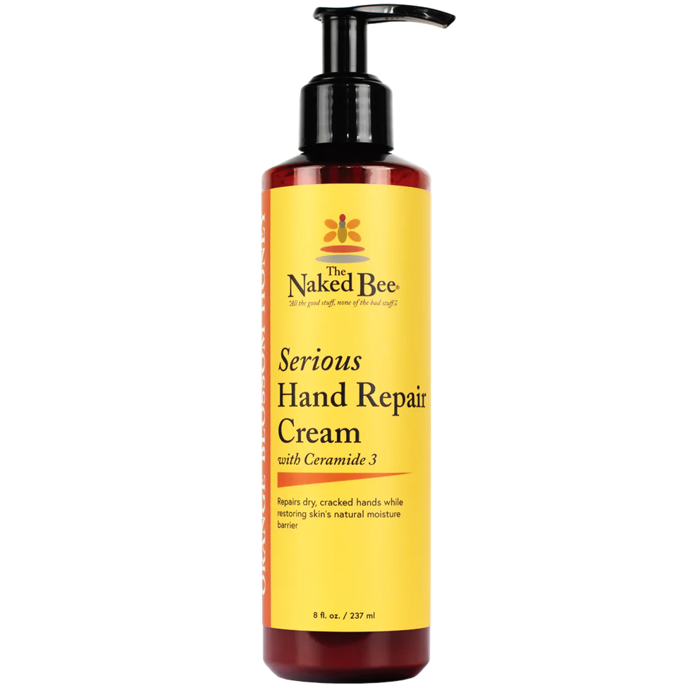 Naked Bee Serious Hand Repair Cream bottle on a white background