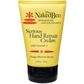 Yellow tube of 'The Naked Bee' Serious Hand Repair Cream on a white background