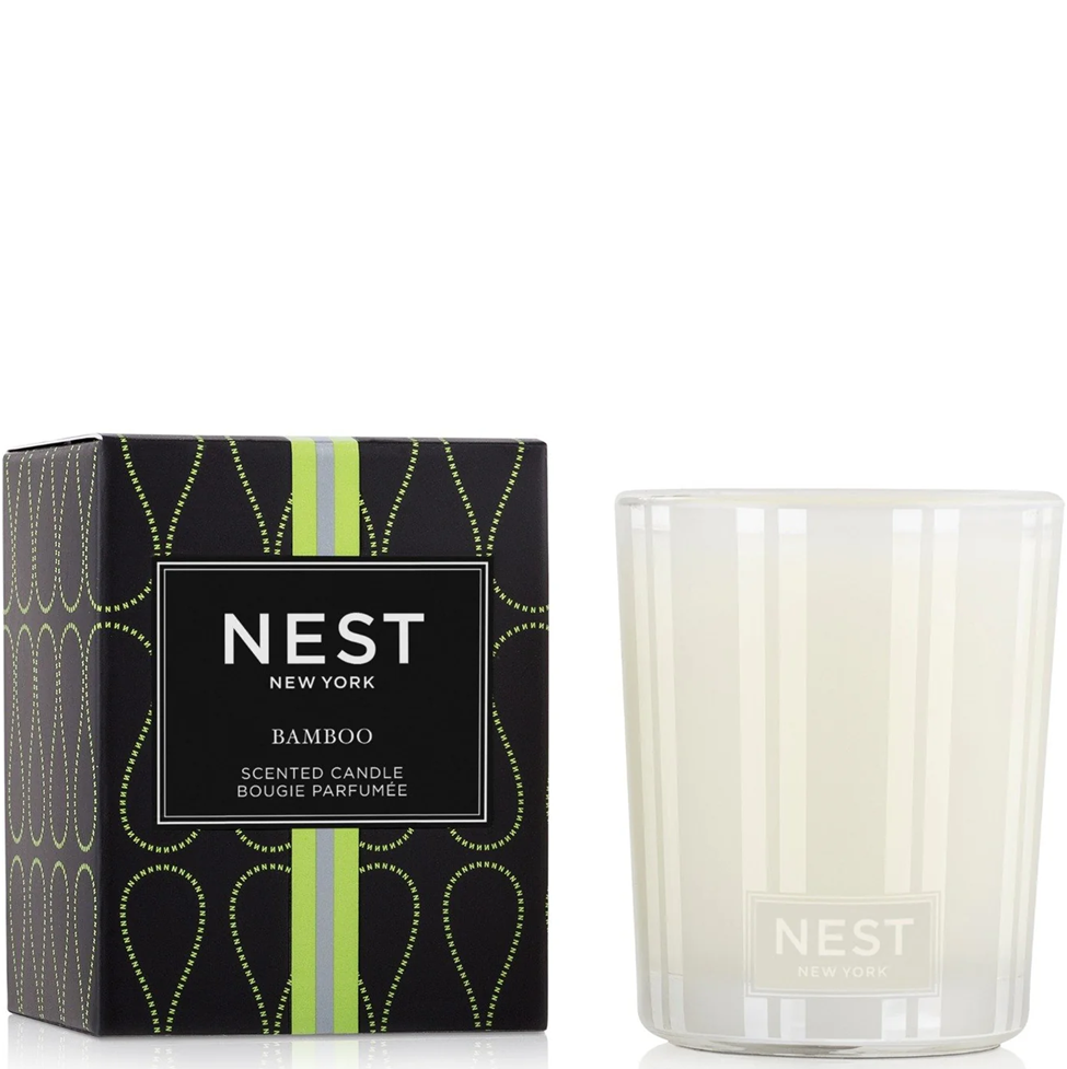 NEST New York Bamboo scented candle and packaging on a white background