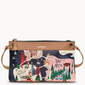 Purse with Bay Area-themed design on a white background