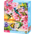 Springbook 500-piece puzzle box with hummingbirds and flowers design