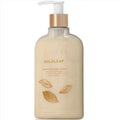 Goldleaf body wash bottle with pump on a white background