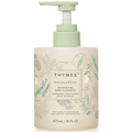Thymes Eucalyptus body cleanser bottle with pump on a white background