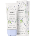 Thymes Lavender Restorative Hand Cream with packaging on a white background
