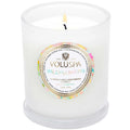 Voluspa Wildflowers candle with a colorful label on a white background