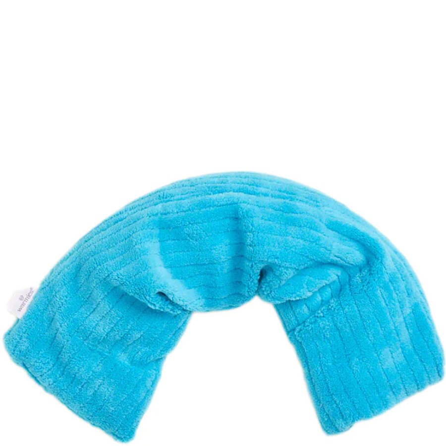 Blue neck pillow on a white background