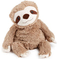 Plush toy sloth on a white background