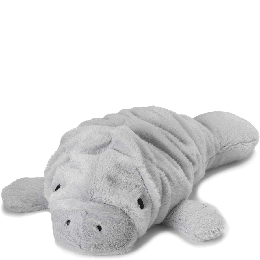 Gray plush toy resembling a turtle on a white background