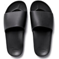 Pair of black slides on a white background
