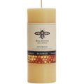 Beeswax candle with 'Big Dipper Wax Works' label on a white background