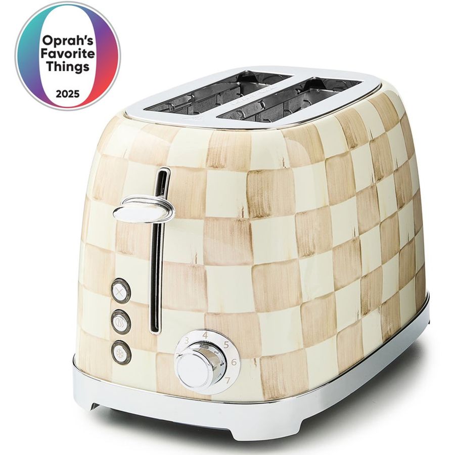 Checkered toaster with Oprah's Favorite Things 2025 logo