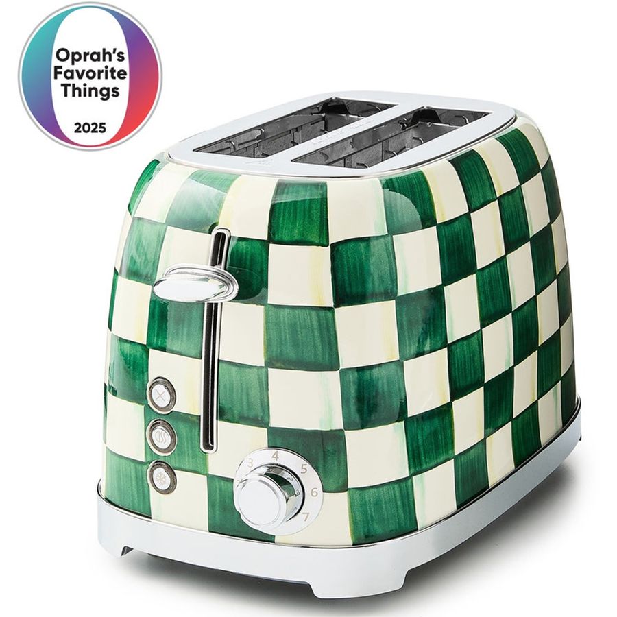 Green and white checkered toaster with Oprah's Favorite Things 2025 logo.