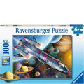 Ravensburger puzzle box with space-themed design featuring a spaceship and planets.